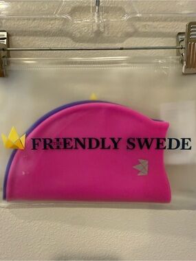 The Friendly Swede 2 Pack Pink & Purple Silicone Swim Caps